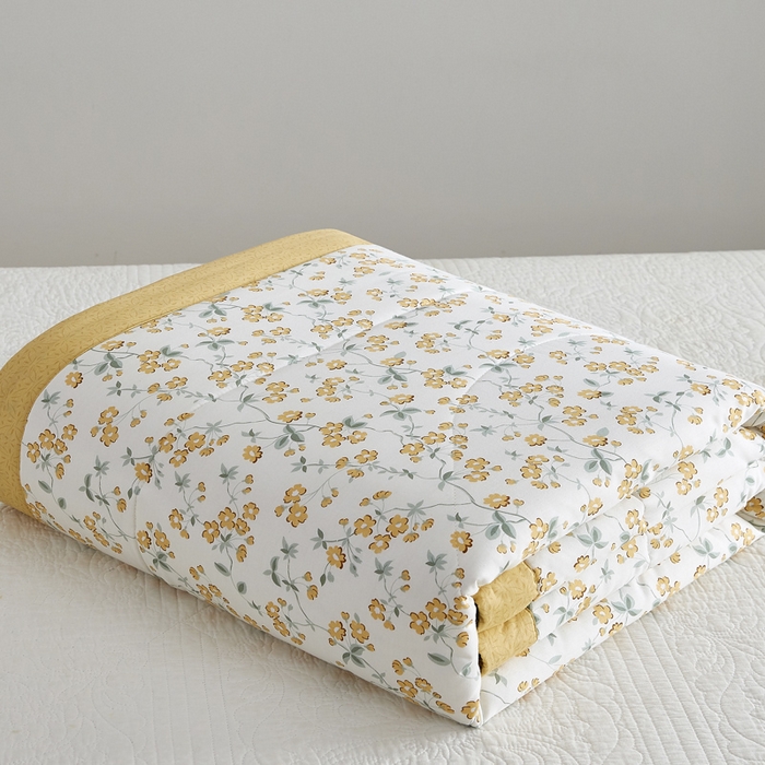 91家纺网 家纺一手货源 找家纺 海洋家纺 2025新款A类里外全棉棉花夏被四件套 风格二 春风拂面