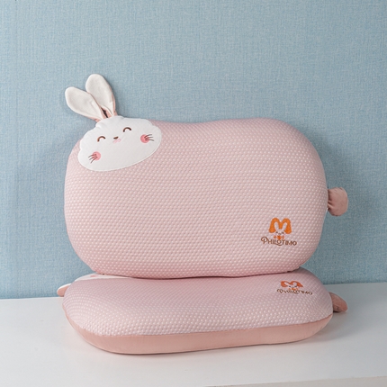 麦肯锡 2024新款凉感豆豆猫肚枕-萌萌兔 草莓冰粉30*50cm-7cm高