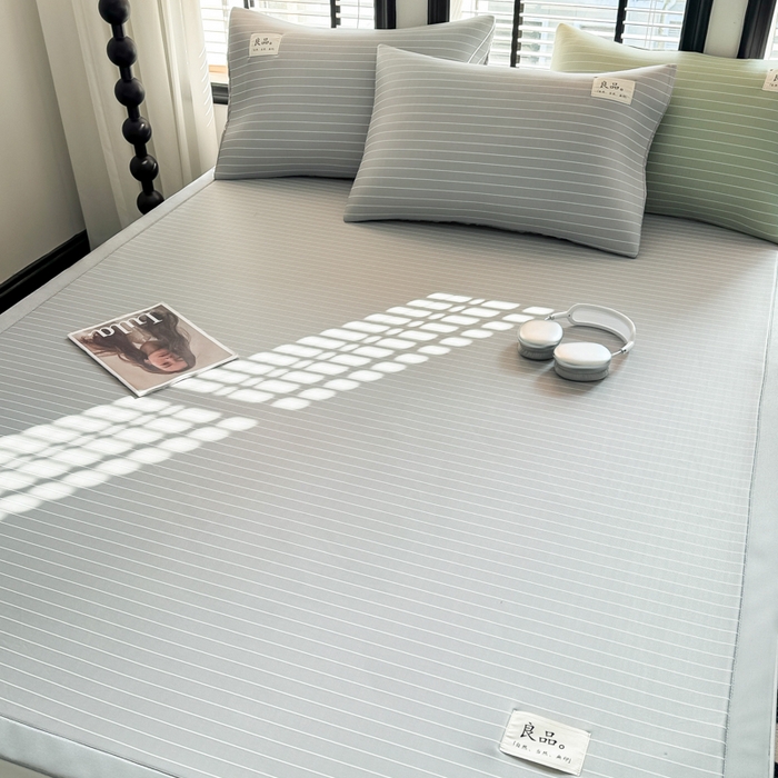 91家纺网 家纺一手货源 找家纺 慕尚2025新款无印良品冰丝软席 密条-灰