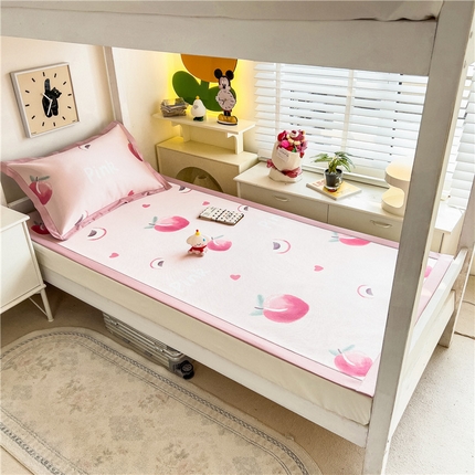 孩子王家纺 2024新款凉感卡通冰丝席-学生款 粉桃桃