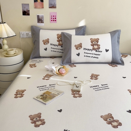 全季家居 2024新款A类数码印花枕套 爱心熊