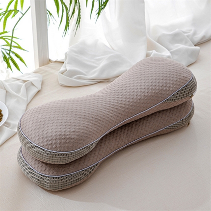 91家纺网 家纺一手货源 找家纺 （总）仁宇枕业 2024年新款枕芯 全棉透气针织棉枕头八字型护颈荞麦新品枕芯