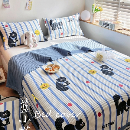 91家纺网 家纺一手货源 找家纺 （总）赫梵茜2024春夏新款糯糯棉单床盖床盖三件套