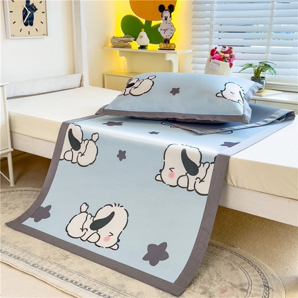 孩子王家纺 2024新款凉感卡通冰丝席-学生款 滑板狗仔