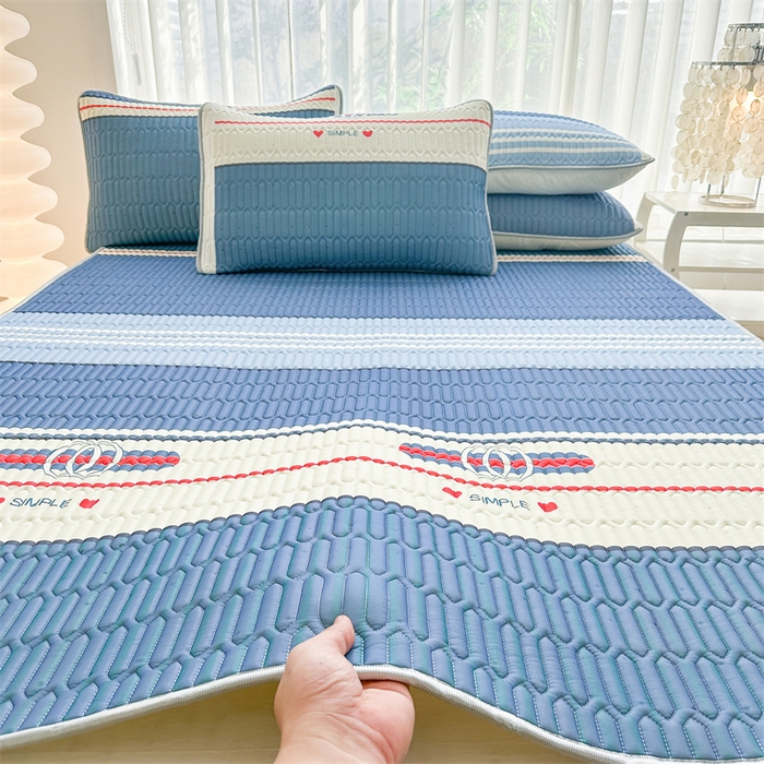 91家纺网 家纺一手货源 找家纺 凌云家纺 2024新款A类乳胶凉席0.8打孔乳胶系列成人凉席 蓝韵生活