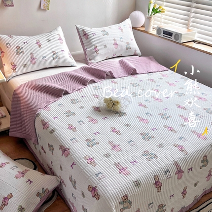 91家纺网 家纺一手货源 找家纺 （总）赫梵茜2024春夏新款糯糯棉单床盖床盖三件套