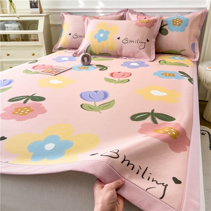 91家纺网 家纺一手货源 找家纺 （总）孩子王家纺 2024新款凉感卡通冰丝席-成人款