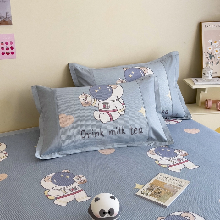 91家纺网 家纺一手货源 找家纺 全季家居 2024新款A类数码印花枕套 宇航员