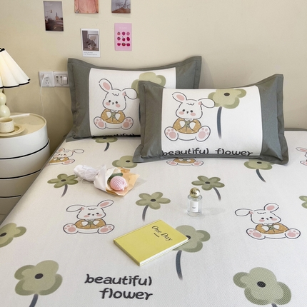 全季家居 2024新款A类数码印花枕套 可爱兔