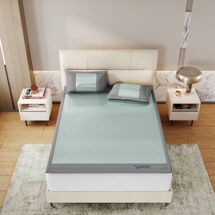 91家纺网 家纺一手货源 找家纺 （总）爱宝被业 2025新款冰丝凉席刺绣款