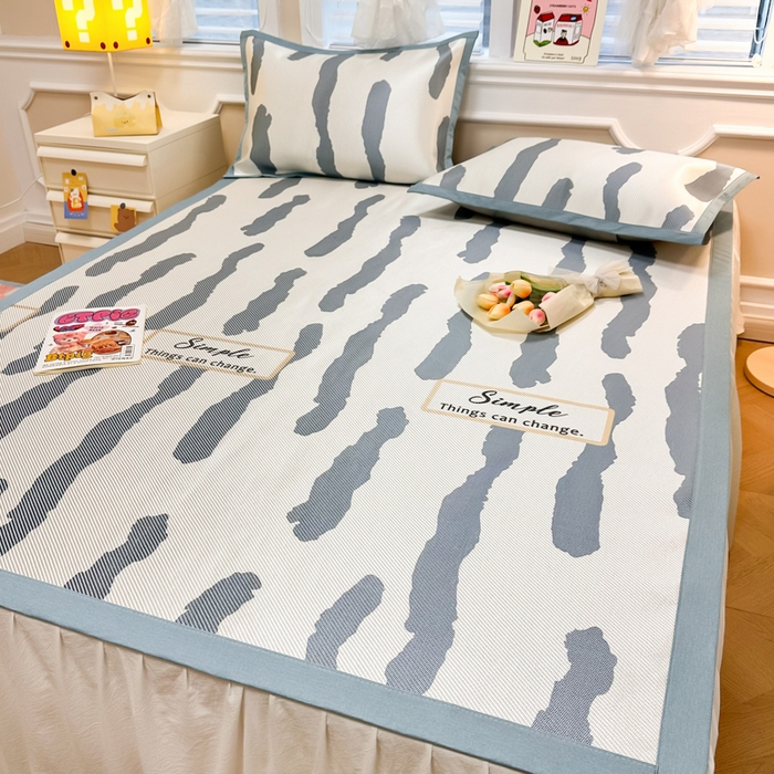 91家纺网 家纺一手货源 找家纺 慕尚 2025新款800D冰藤凉席 线条