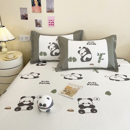 全季家居 2024新款A类数码印花枕套 贪吃熊猫