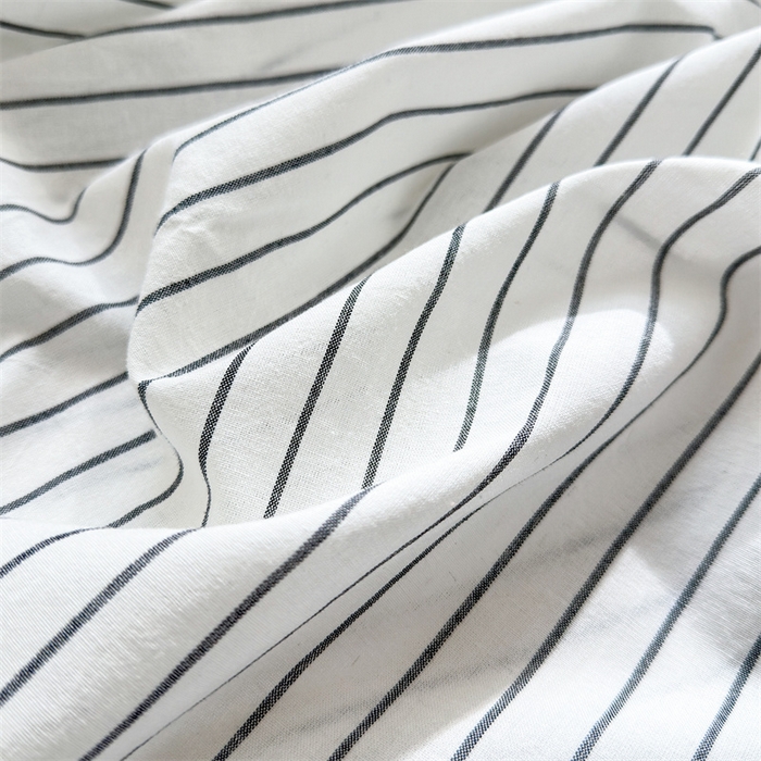 91家纺网 家纺一手货源 找家纺 北欧良品 2024新款水洗棉单品床笠、床单--格纹款（床笠、床单） 极简条白