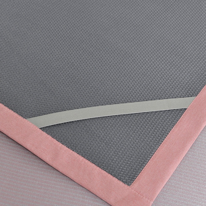 91家纺网 家纺一手货源 找家纺 简一 2024新款600D紫荆花开A类抗菌席 床席款 浅粉