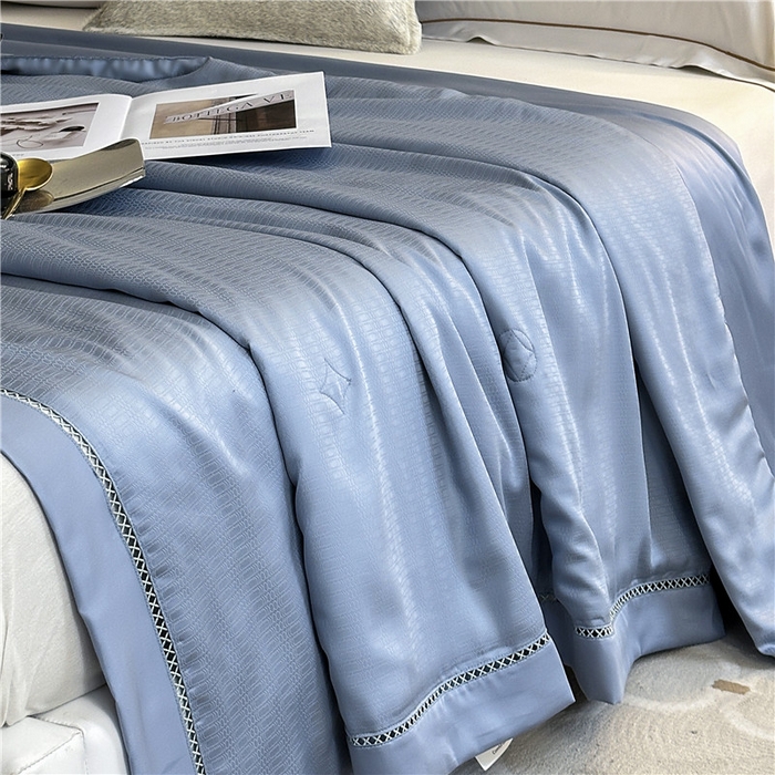 91家纺网 家纺一手货源 找家纺 （总）蜜柚 2024新款60s莱赛尔天丝提花大豆夏被-格言系列（控价199以上）