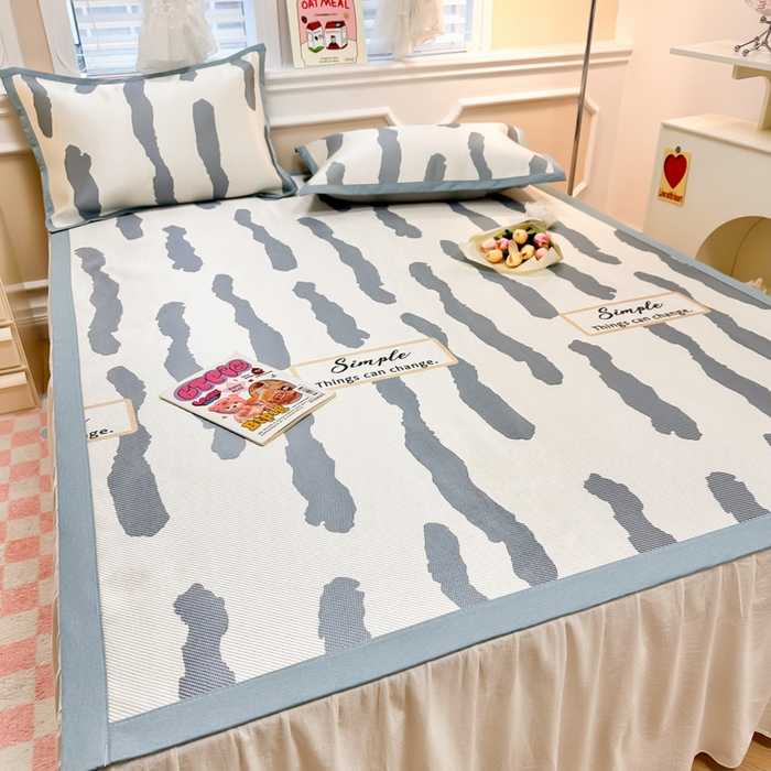 91家纺网 家纺一手货源 找家纺 慕尚 2025新款800D冰藤凉席 线条