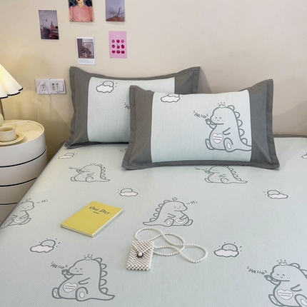 全季家居 2024新款A类数码印花枕套 小恐龙