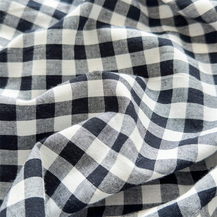 91家纺网 家纺一手货源 找家纺 北欧良品 2024新款水洗棉单品床笠、床单--格纹款（床笠、床单） 黑白小格