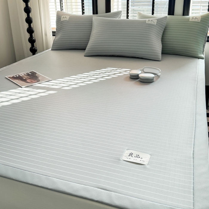 91家纺网 家纺一手货源 找家纺 慕尚2025新款无印良品冰丝软席 密条-灰