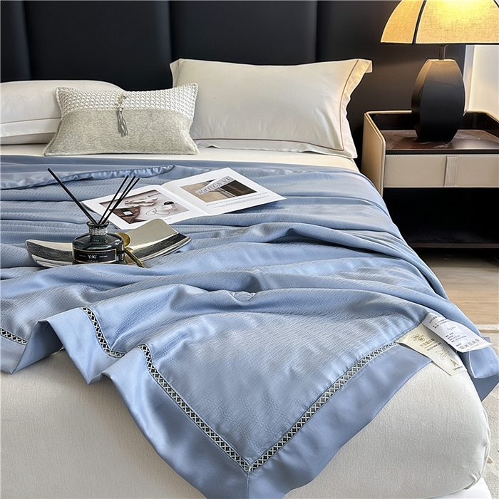 91家纺网 家纺一手货源 找家纺 （总）蜜柚 2024新款60s莱赛尔天丝提花大豆夏被-格言系列（控价199以上）