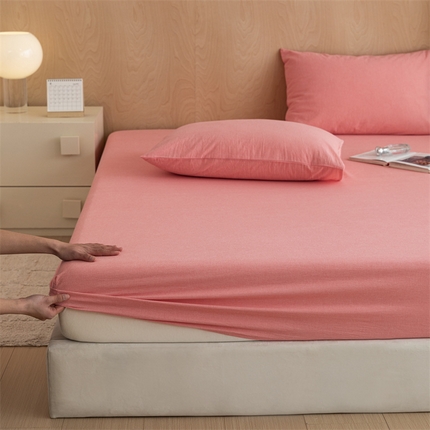 91家纺网 家纺一手货源 找家纺 （总）北欧良品 2024新款水洗棉单品床笠、床单--纯色款（床笠、床单）