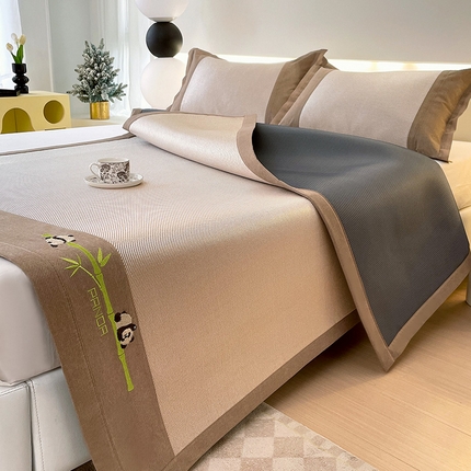 91家纺网 家纺一手货源 找家纺 （总）莱米家纺 2024新款直播电商热卖冰藤凉席冰丝席