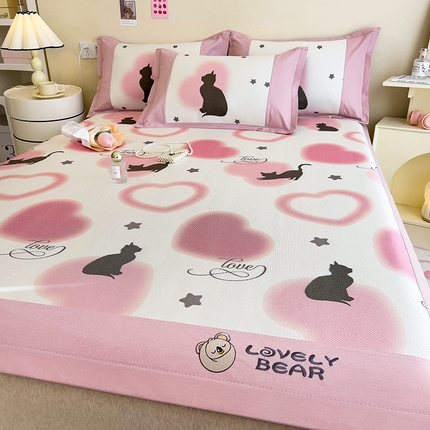 91家纺网 家纺一手货源 找家纺 （总）全季家居 2024新款A类抗菌数码印花冰藤席三件套