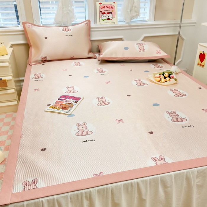 91家纺网 家纺一手货源 找家纺 慕尚 2025新款800D冰藤凉席 兔小姐