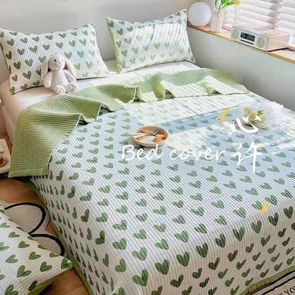 91家纺网 家纺一手货源 找家纺 （总）赫梵茜2024春夏新款糯糯棉单床盖床盖三件套