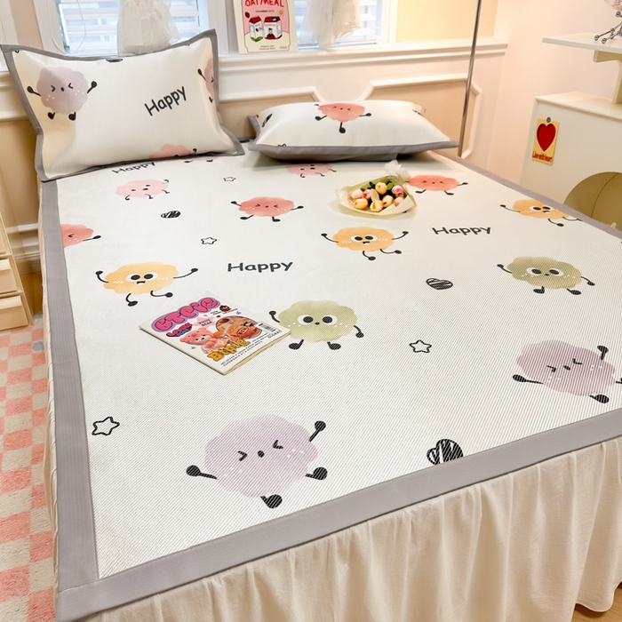 91家纺网 家纺一手货源 找家纺 慕尚 2025新款800D冰藤凉席 小公仔