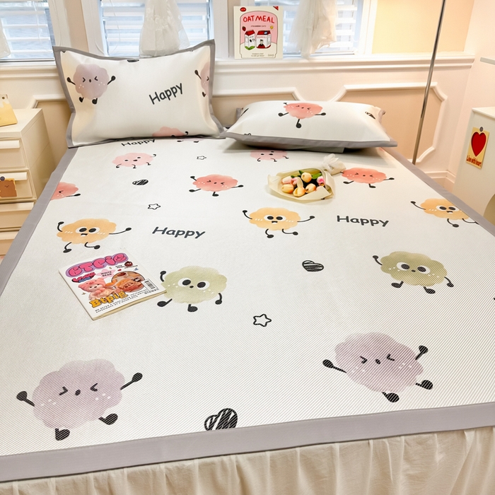 91家纺网 家纺一手货源 找家纺 慕尚 2025新款800D冰藤凉席 小公仔