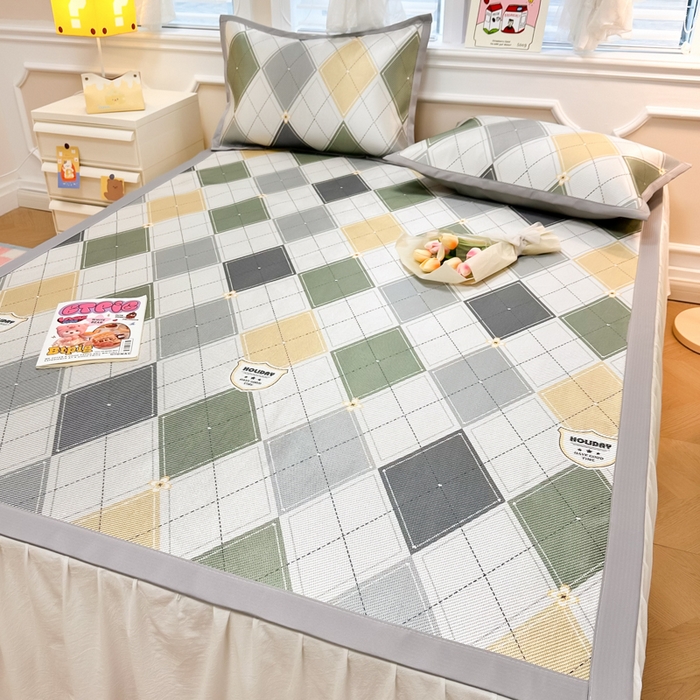 91家纺网 家纺一手货源 找家纺 慕尚 2025新款800D冰藤凉席 流年