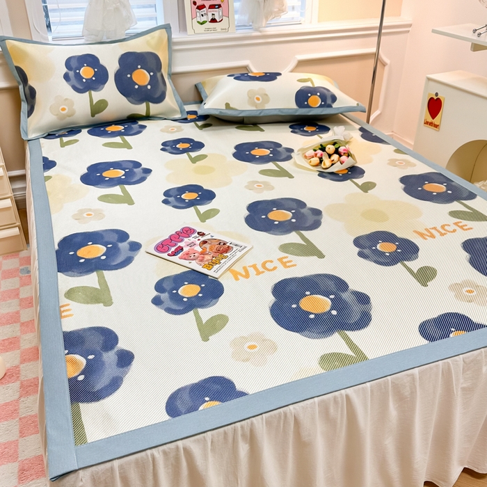 91家纺网 家纺一手货源 找家纺 慕尚 2025新款800D冰藤凉席 小时光