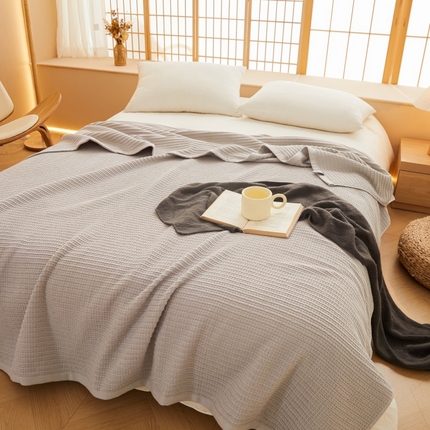 91家纺网 家纺一手货源 找家纺 （总）悦然毛巾被 2025新款全棉毛巾被小提花盖毯-西慕