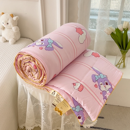 91家纺网 家纺一手货源 找家纺 （总）网客家纺 2024新款双层纱水洗印花夏被