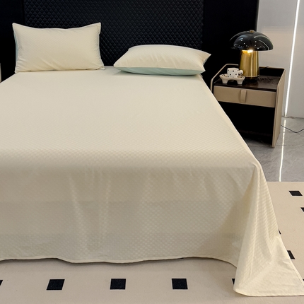 91家纺网 家纺一手货源 找家纺 （总）金鑫汇 2024新款提花小方格全棉套件单品系列-单床单