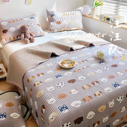 91家纺网 家纺一手货源 找家纺 （总）赫梵茜2024春夏新款糯糯棉单床盖床盖三件套