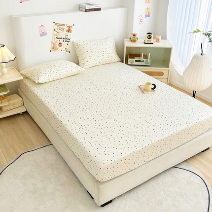 柠馨 2024新款全棉印花床笠套件随心配系列 点点