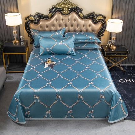 91家纺网 家纺一手货源 找家纺 （总）坦客毯业 2025新款冰丝印花凉席三件套