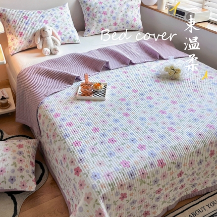 91家纺网 家纺一手货源 找家纺 （总）赫梵茜2024春夏新款糯糯棉单床盖床盖三件套