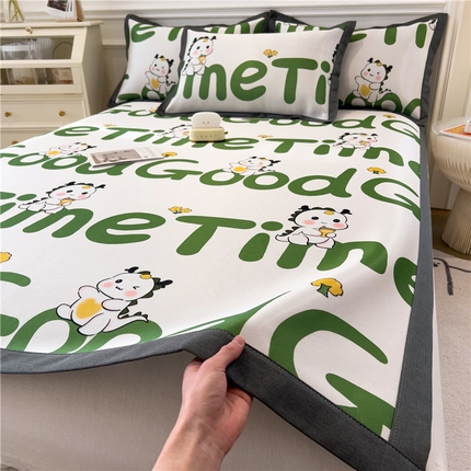 孩子王家纺 2024新款凉感卡通冰丝席-成人款 快乐皮皮龙