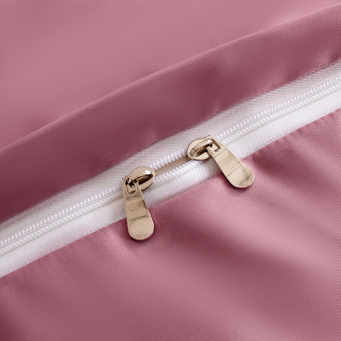 91家纺网 家纺一手货源 找家纺 银石-床裙款水洗真丝绣花四件套 紫豆沙