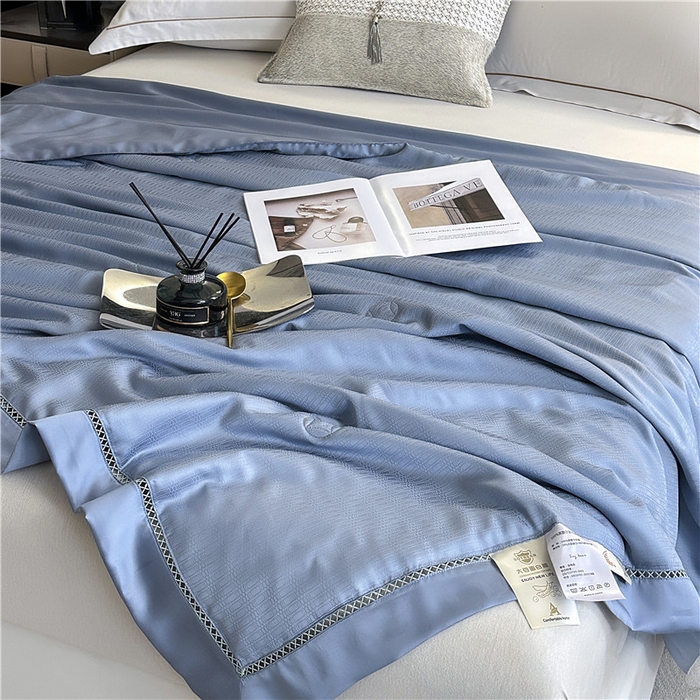 91家纺网 家纺一手货源 找家纺 （总）蜜柚 2024新款60s莱赛尔天丝提花大豆夏被-格言系列（控价199以上）