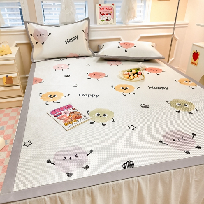 91家纺网 家纺一手货源 找家纺 慕尚 2025新款800D冰藤凉席 小公仔