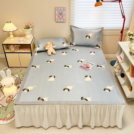 2025新款慕尚600D数码印花冰丝凉席 淘气狗