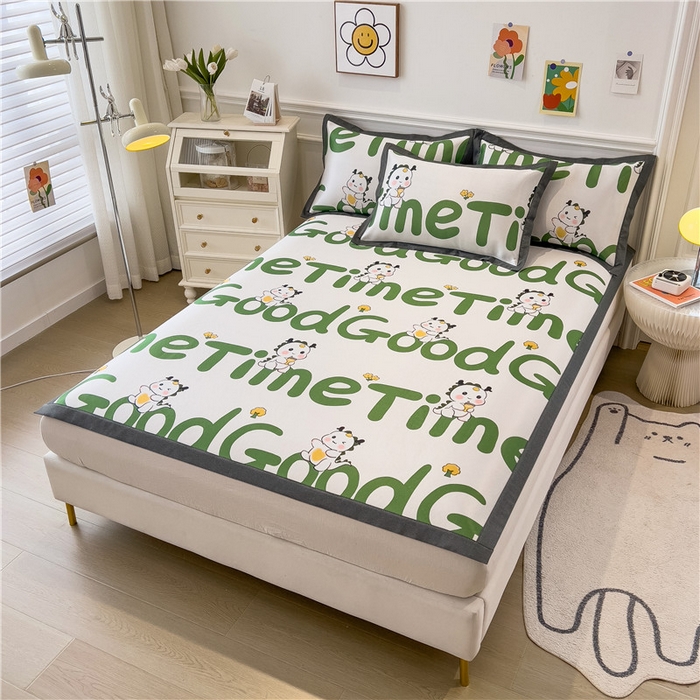 91家纺网 家纺一手货源 找家纺 孩子王家纺 2024新款凉感卡通冰丝席-成人款 快乐皮皮龙