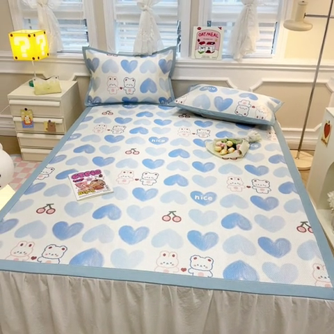 91家纺网 家纺一手货源 找家纺 慕尚 2025新款800D冰藤凉席 小伙伴