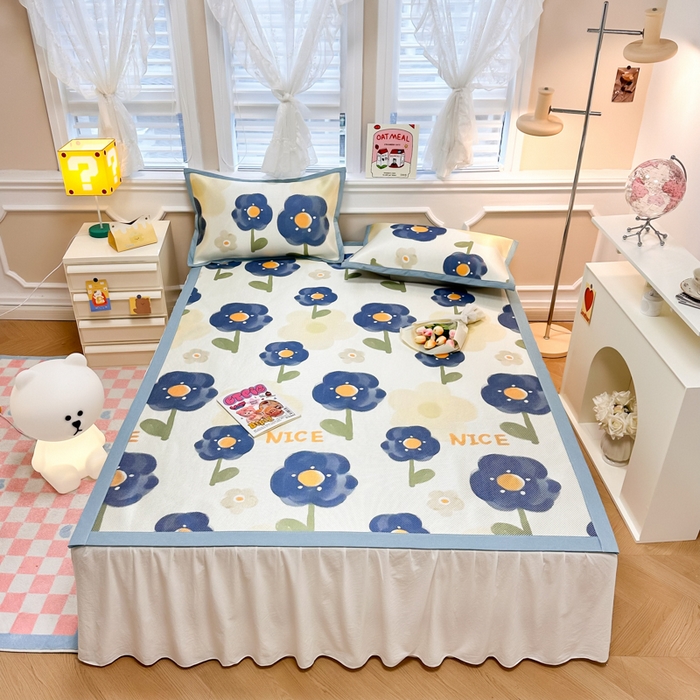 91家纺网 家纺一手货源 找家纺 慕尚 2025新款800D冰藤凉席 小时光