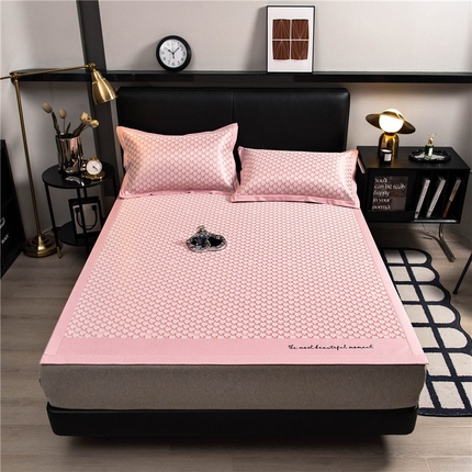 孩子王家纺 2024新款凯瑟琳巴洛克系列可水洗冰丝席 巴洛克-粉