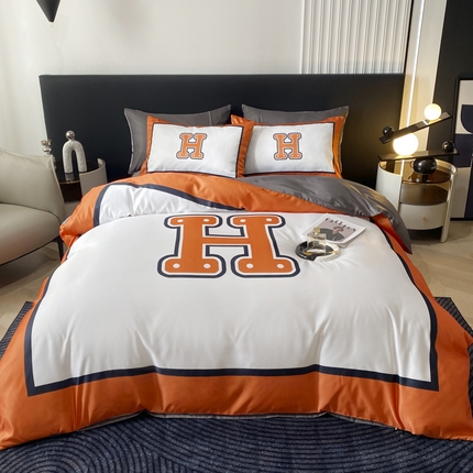 91家纺网 家纺一手货源 找家纺 色鬼布艺 2024新款冰丝四件套水洗真丝四件套 大H1